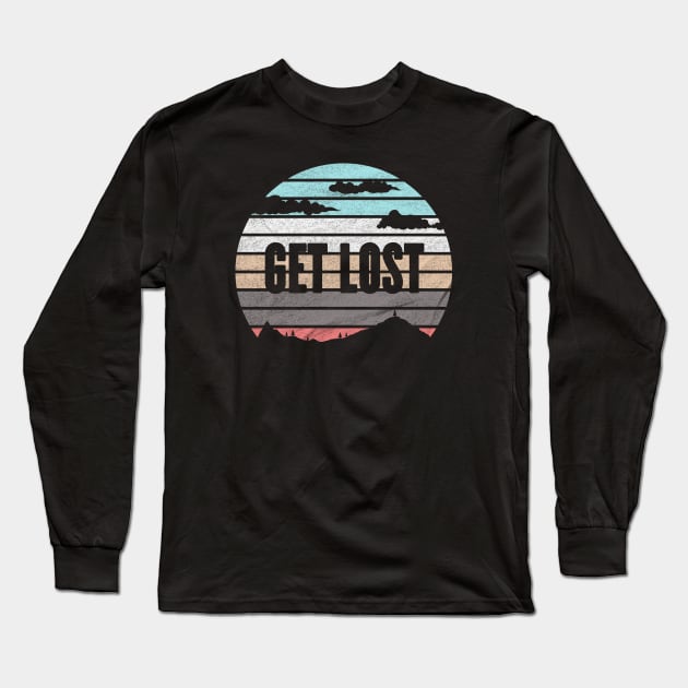 Nature Lovers - Get Lost Long Sleeve T-Shirt by karutees